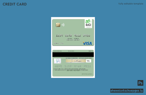 Beispielvorschau der Visa-Debitkarte der Bank von Westafrika in Guinea-Bissau